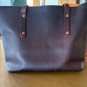 Avery Medium Mocha Leather Tote Bag